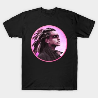 Tribal girl looking up at the stars T-Shirt